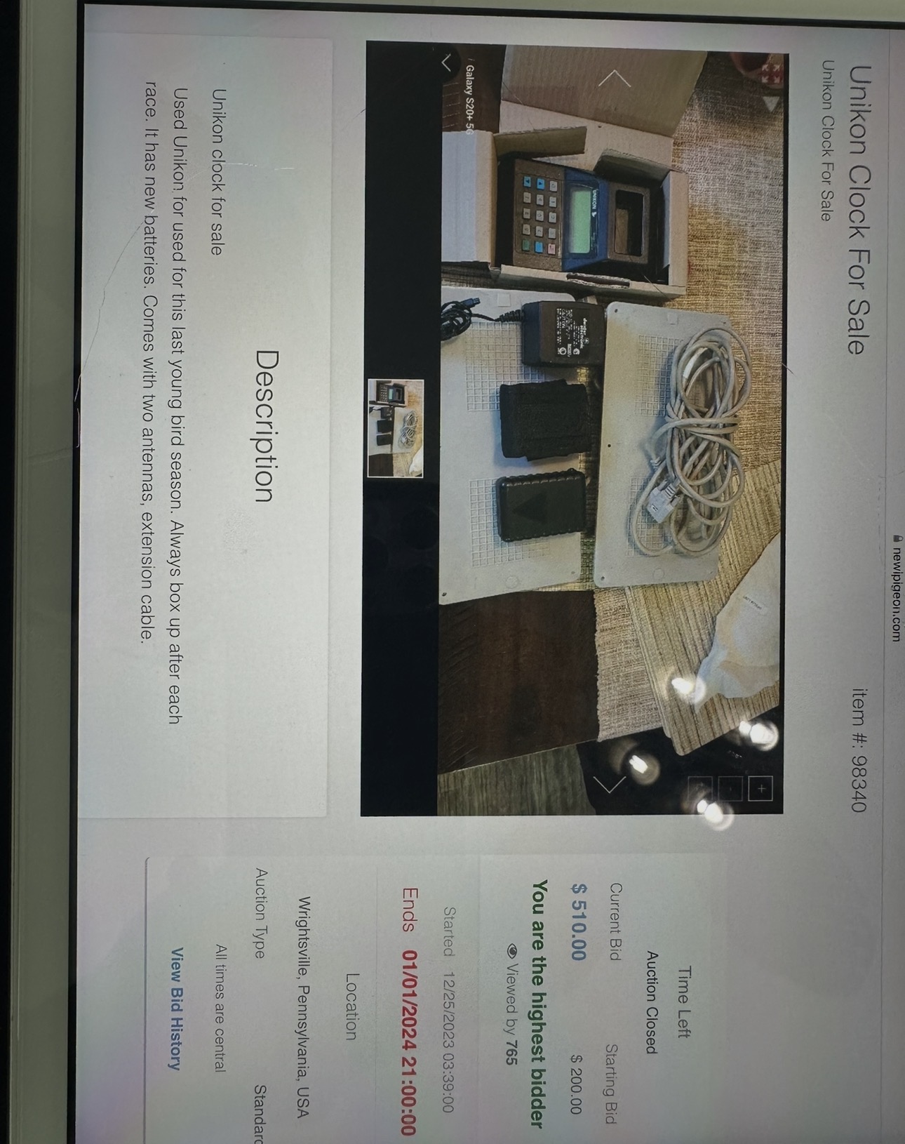 Unikon Clock for sale 