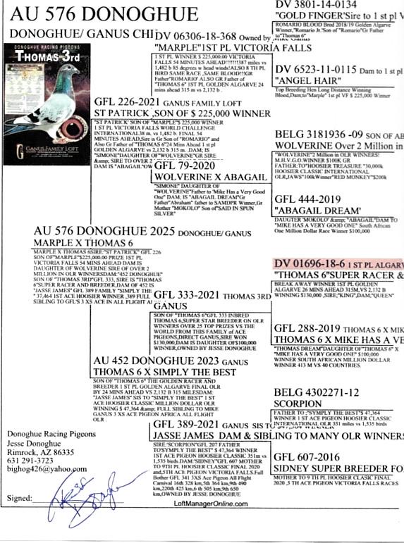 DONOGHUE/ GANUS MARPLE/ X THOMAS 6 ~ 576