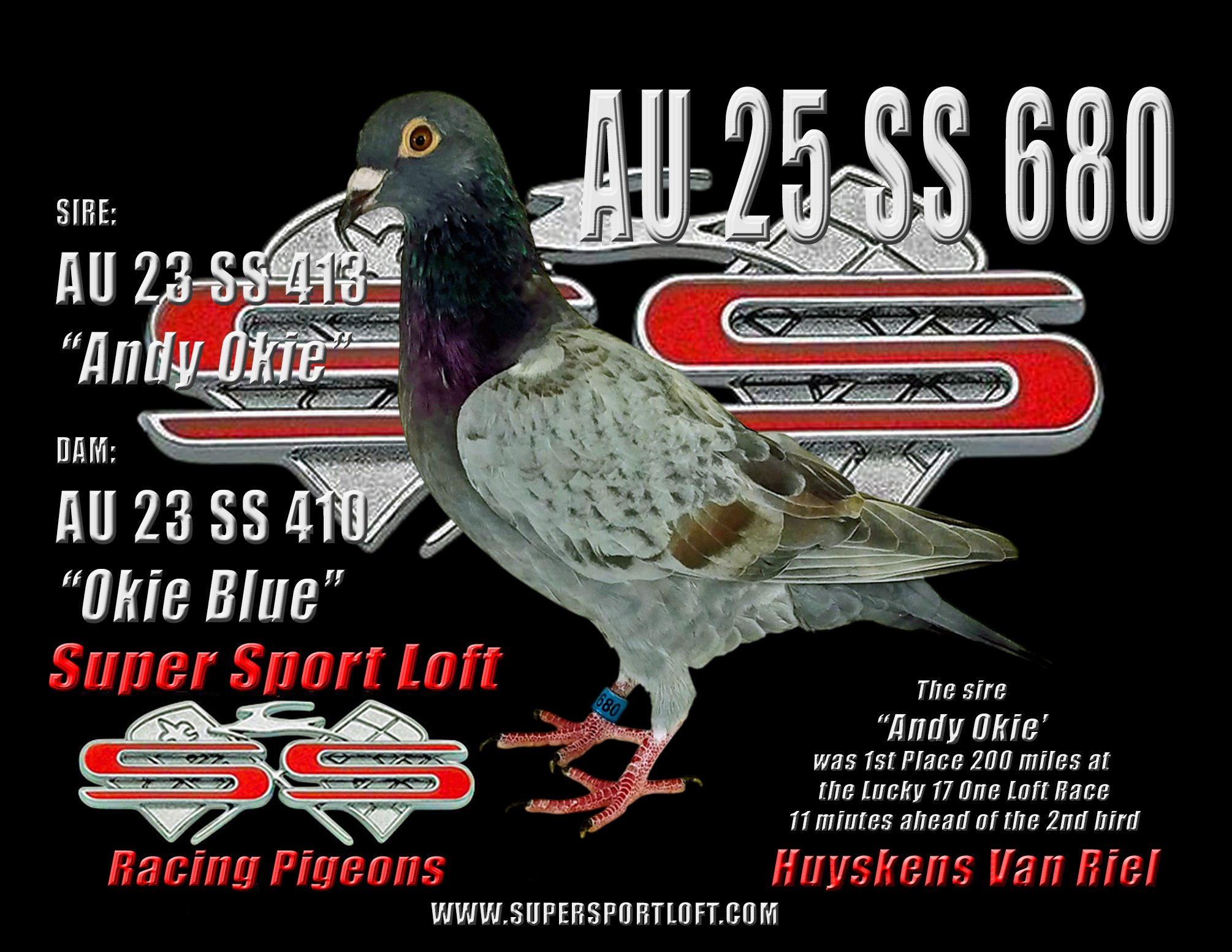 AU 25 SS 680 HVR Hen from One Loft Winner